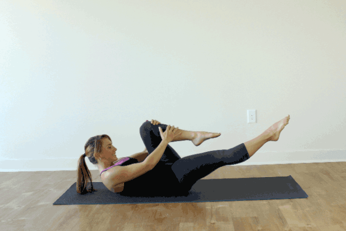 Knee-to-chest stretches for severe lower back pain